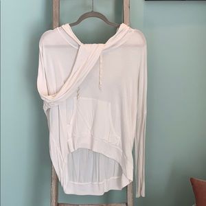 Off white hooded top